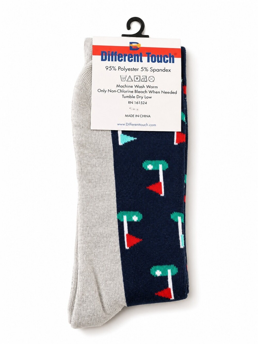 Men’s Different Touch Golf Novelty Socks Navy Blue Size 10-13 NWOT Gift - Picture 2 of 3